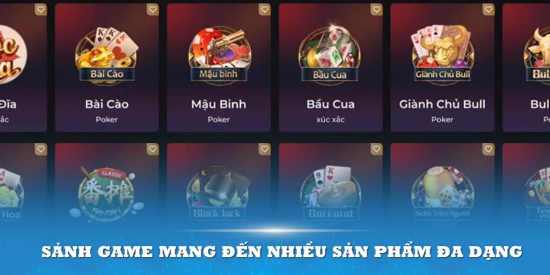 Sảnh Casino Online GK88 còn mang đến nhiều sản phẩm đa dạng cho thành viên lựa chọn